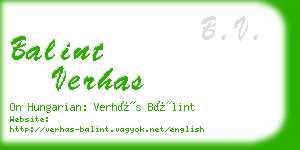 balint verhas business card